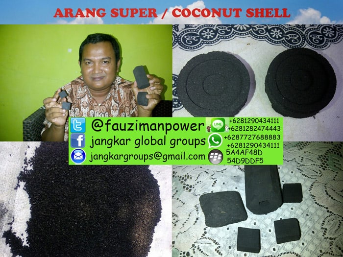 Pabrik arang super coconut shell charcoal briquette