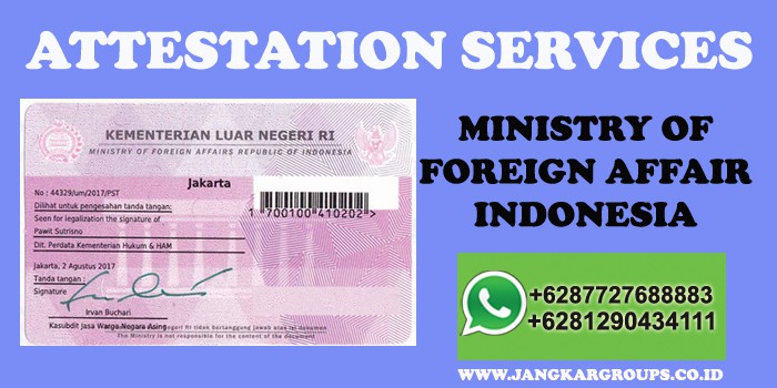 attestation ministry of foreign affair indonesia