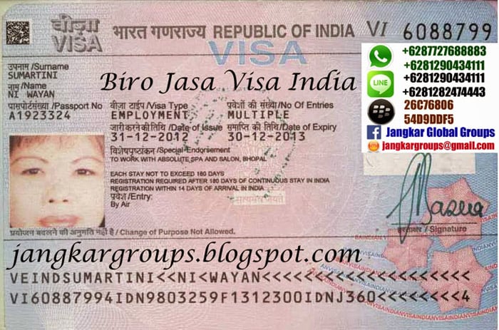 visa-kerja-india, visa india