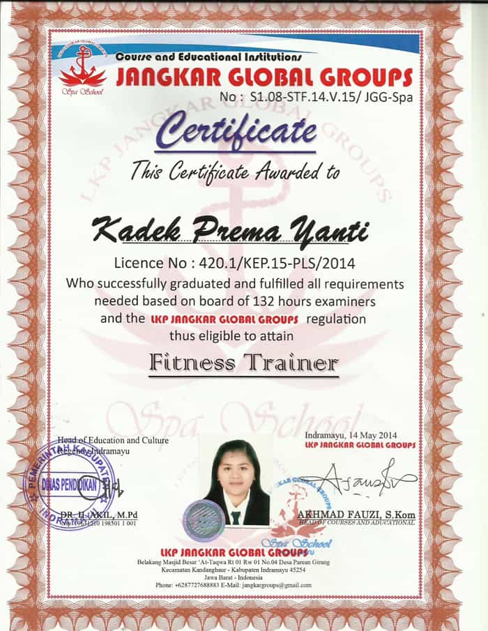 certificate-fitnes-trainer, visa turki