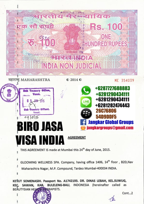 agrement india Visa Kerja India