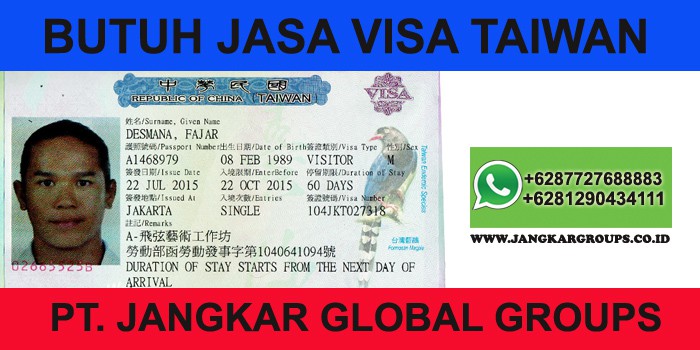 PERSYARATAN VISA PELAUT KE TAIWAN - Jangkar Global Groups