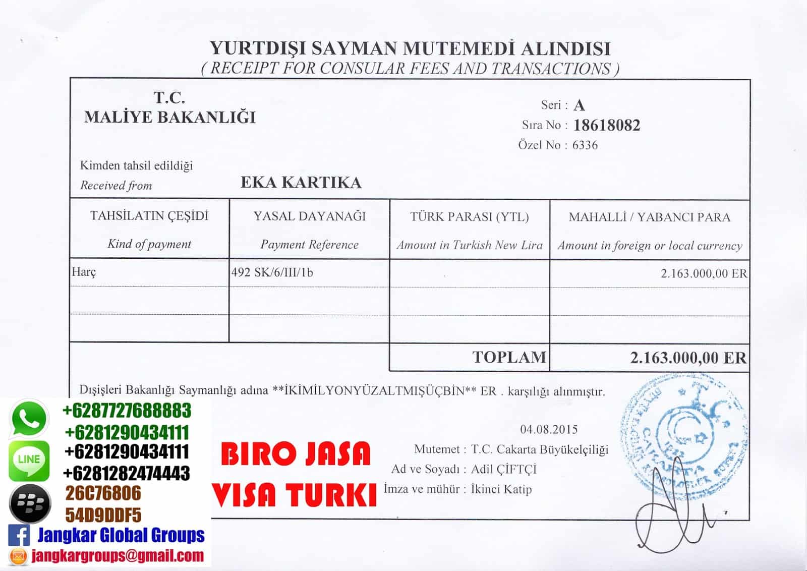 harga visa turki agen kerja keluar negeri