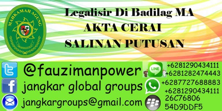 LEGALISIR AKTA CERAI DI BADILAG MA Jangkar Global Groups