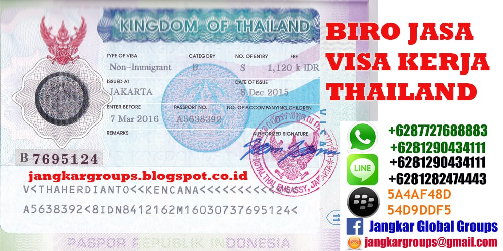 jasa visa kerja thailand