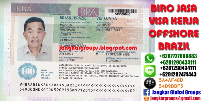 embassy-brazil-jakarta, VISA KERJA BRAZIL