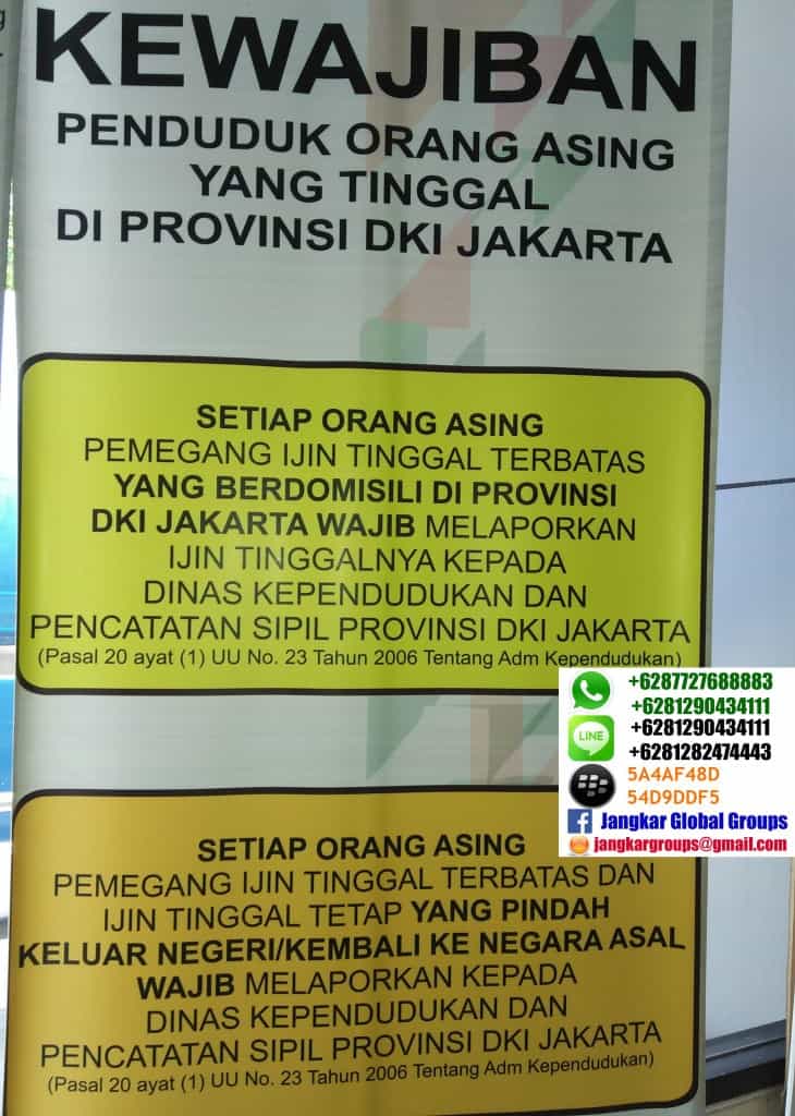 kewajiban orang asing di indonesia , Pengurusan Domisili WNA