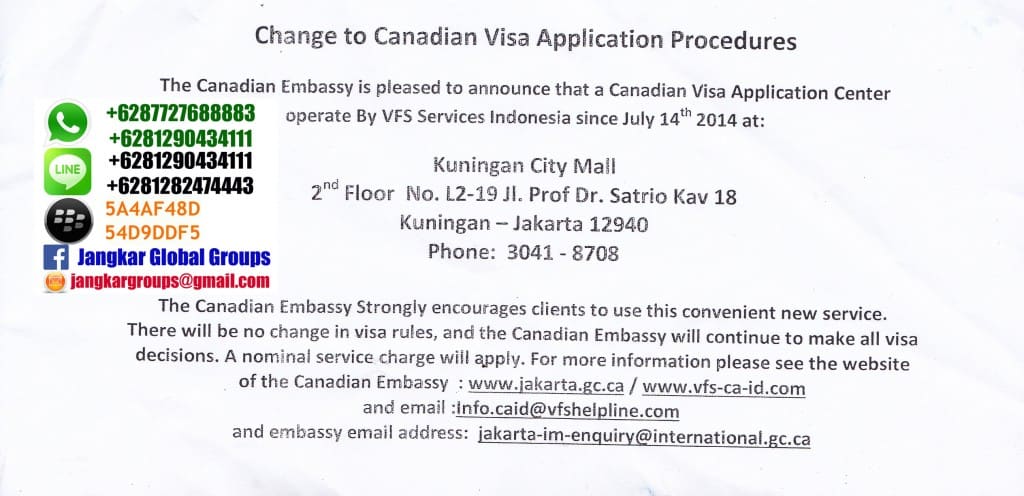 vfs canada,Persyaratan Visa Canada
