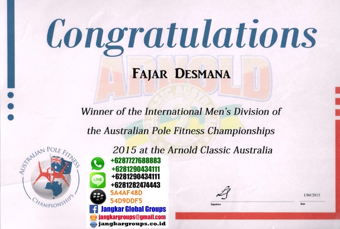 certificate winner pole fitnes australia 2015 Persyaratan Visa Visitor Performer