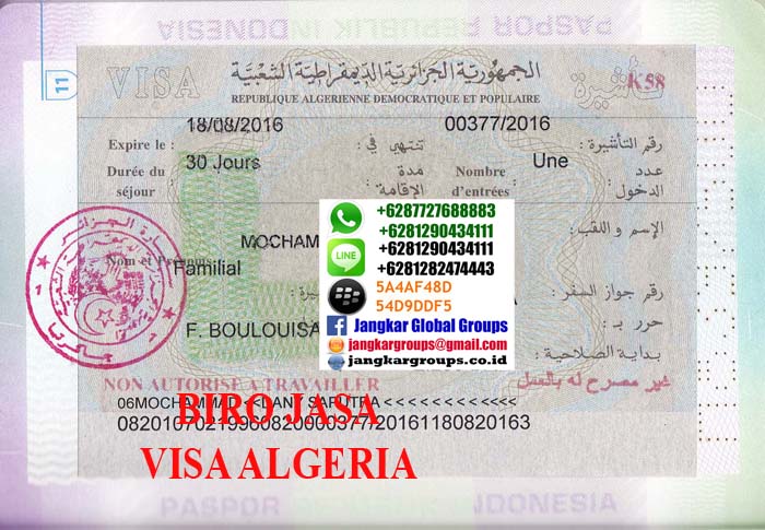 persyaratan visa algeria