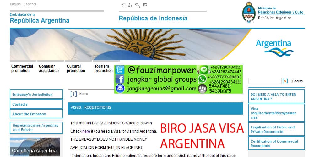 persyaratan visa argentina