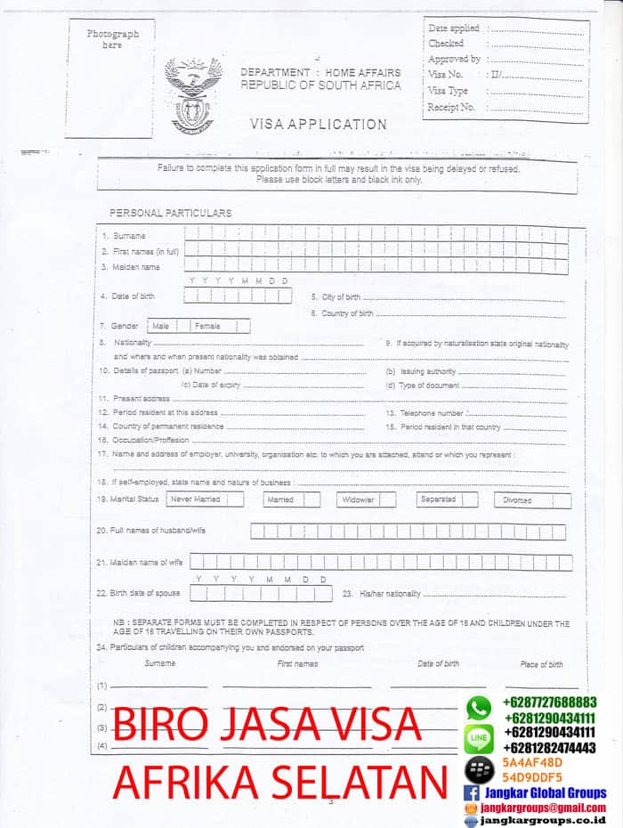 persyaratan visa bisnis afrika selatan