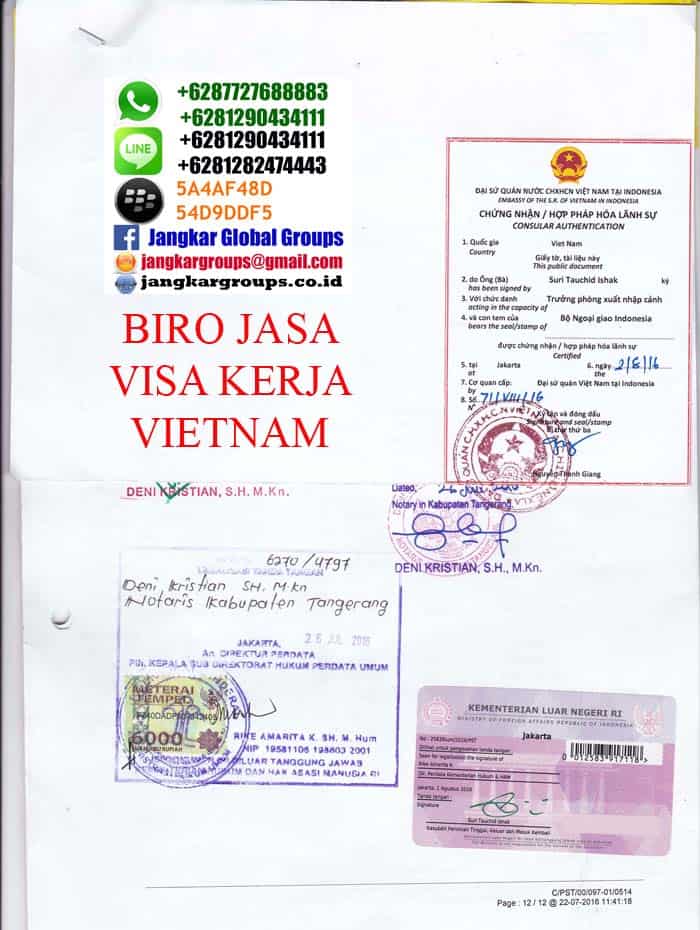 legalisir-vietnam-prodia,Persyaratan visa kerja Vietnam