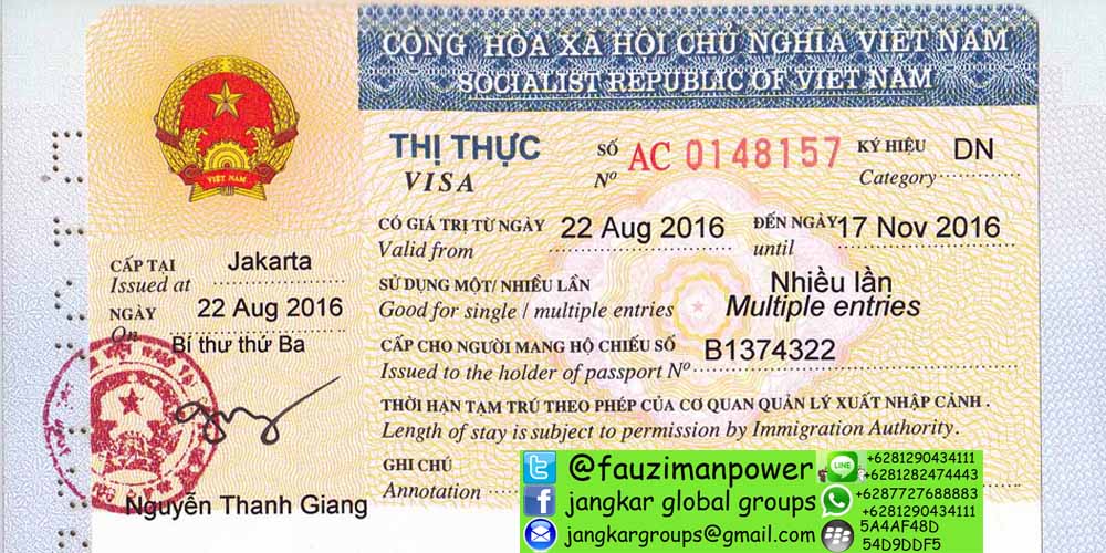 persyaratan visa kerja vietnam