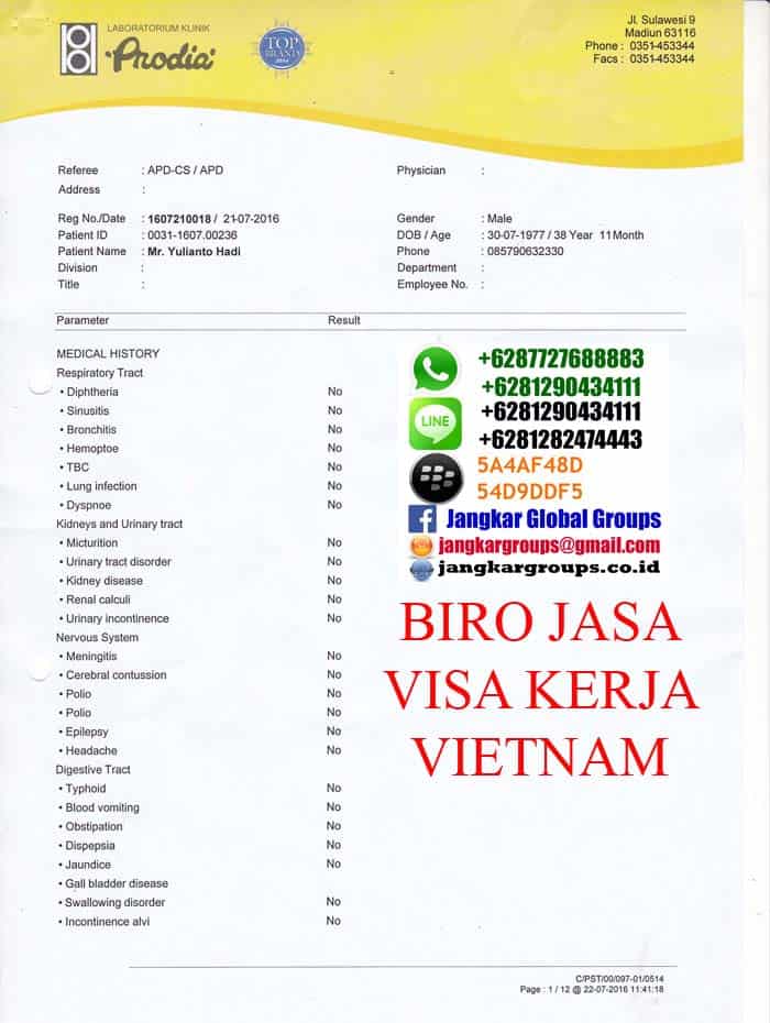 medical-vietnam16,Persyaratan visa kerja Vietnam