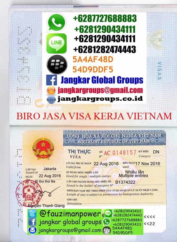 visa kerja vietnam,Persyaratan visa kerja Vietnam
