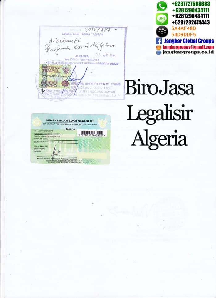 Jasa Legalisir translate CV Resume Di Kedutaan Algeria Jakarta3