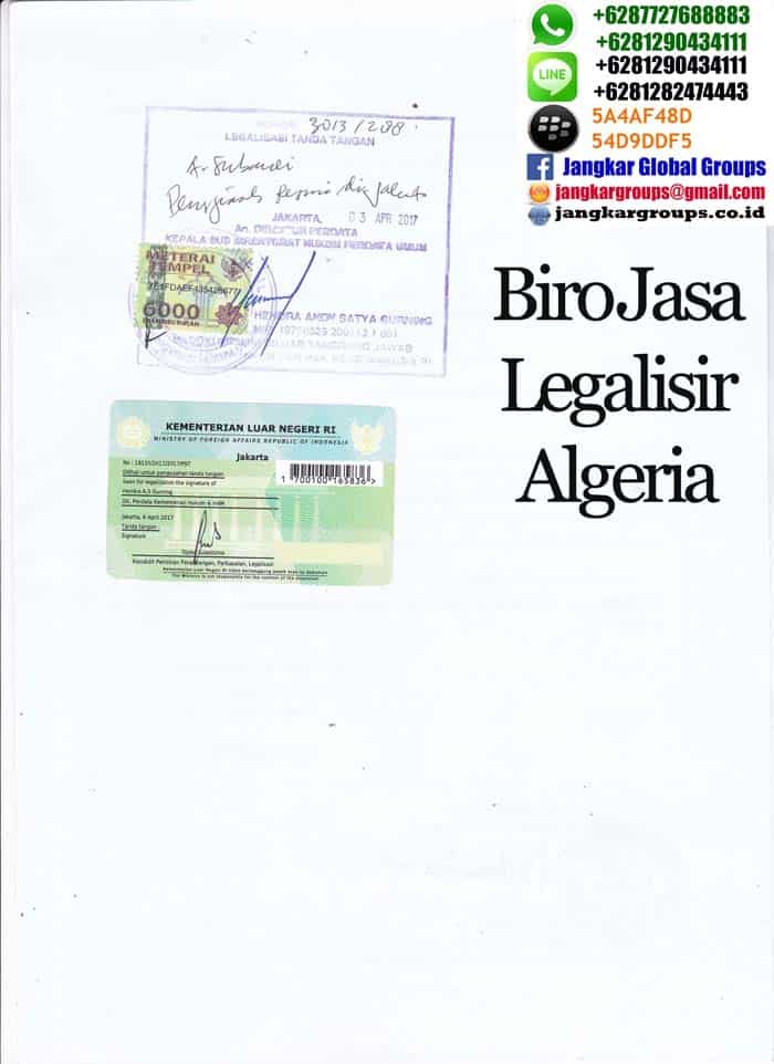 Jasa Legalisir translate Ijazah SMA Di Kedutaan Algeria Jakarta2