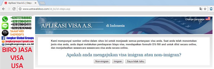 Biro Jasa Visa Amerika change language