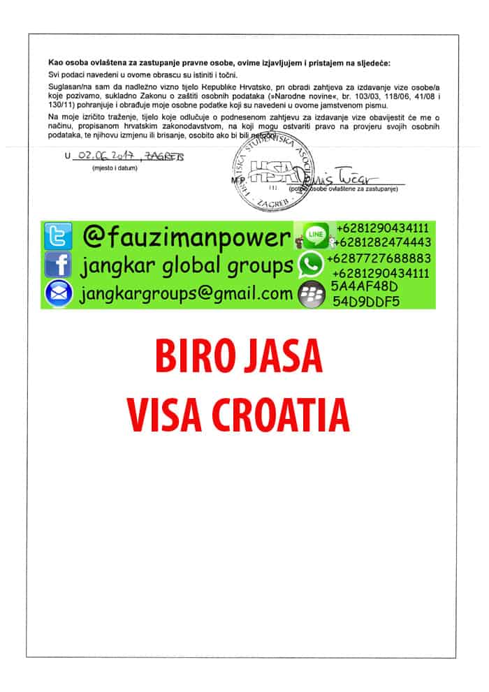 persyaratan visa kroasia untuk seminar