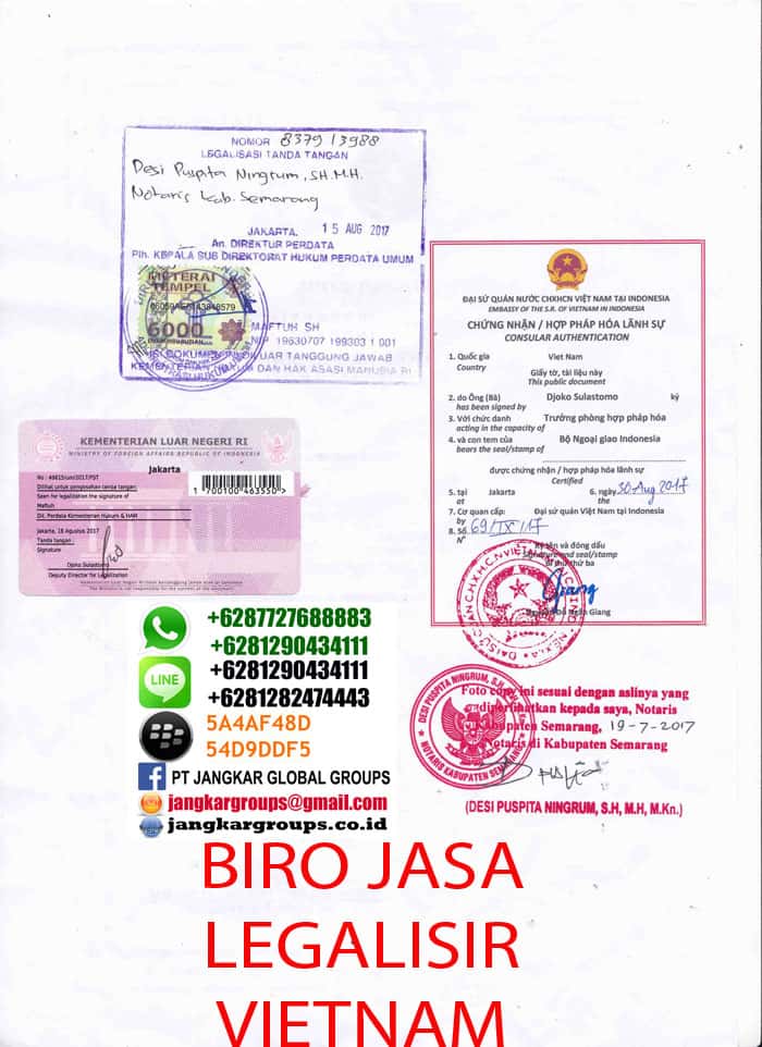 legalisir akta kelahiran di embassy vietnam