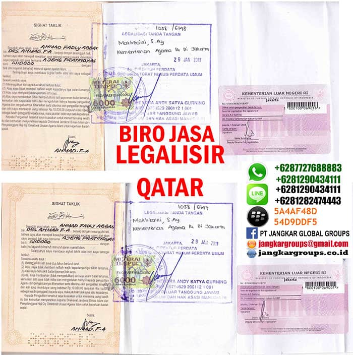 Legalisir Buku Nikah di kedutaan qatar