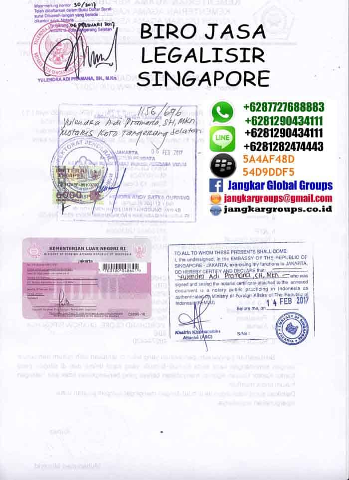 Legalisir skbm di embassy singapore