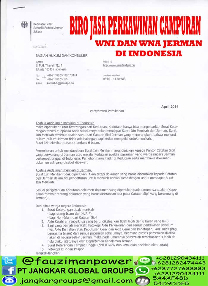 Persyaratan menikah jerman di indonesia1