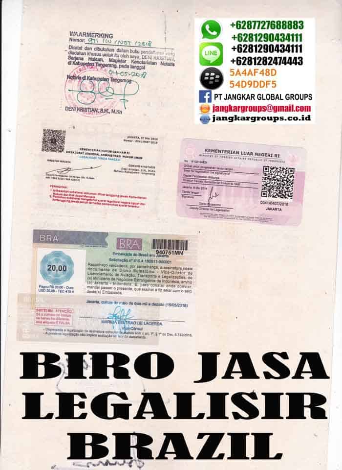 legalisir akte kelahiran di embassy brazil