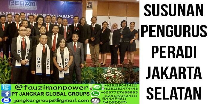 Susunan pengurus DPC Peradi Jakarta Selatan