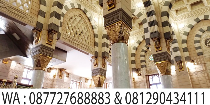 ornamen pilar masjid nabawi madinah