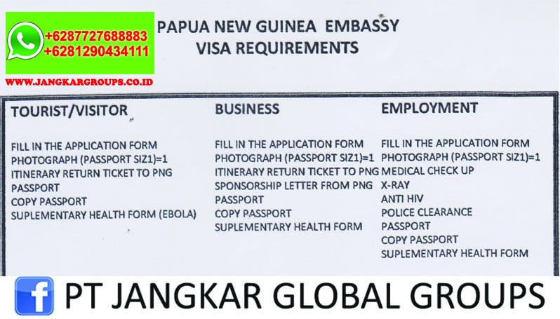 persyaratan visa papua new guinea