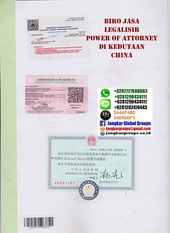 Legalisir power of attorney china5