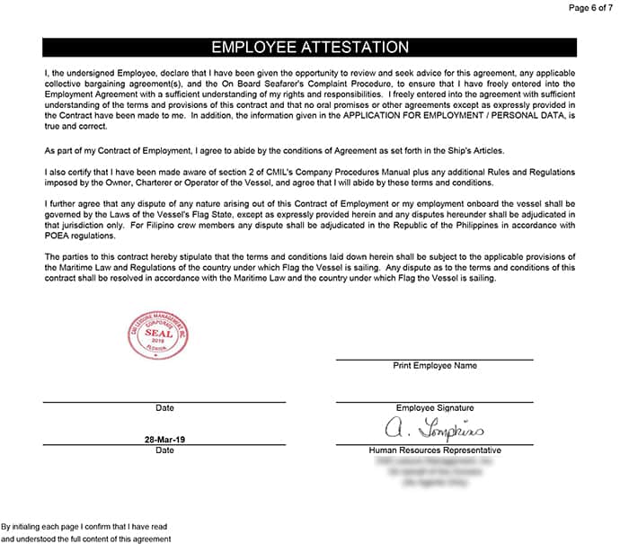 employment contract canada6 visa kerja pelaut canada