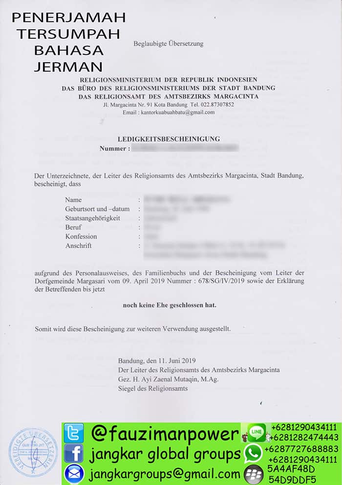 Terjemah SKBM Kedutaan Jerman | PERSYARATAN LEGALISIR SKBM DI KEDUTAAN JERMAN