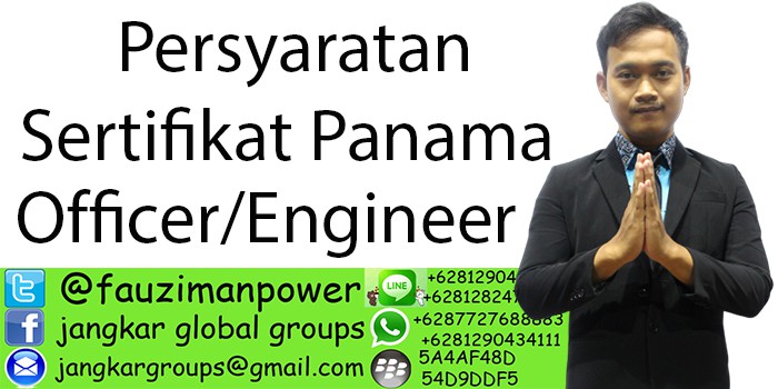 Persyaratan sertifikat panama officer engineer
