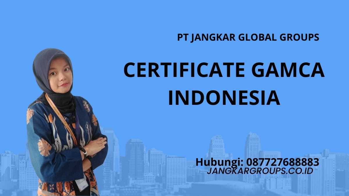 certificate gamca indonesia