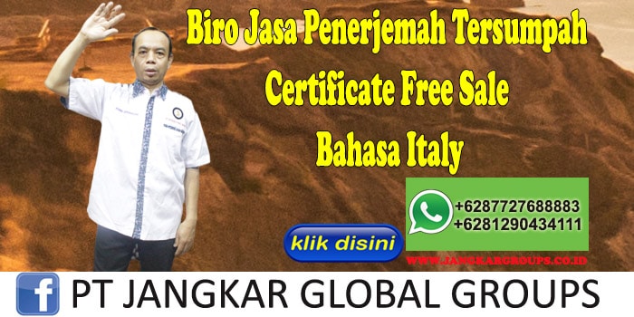 Biro Jasa Penerjemah Tersumpah Certificate Free Sale Bahasa Italy