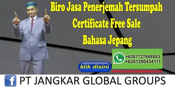 Biro Jasa Penerjemah Tersumpah Certificate Free Sale Bahasa Jepang