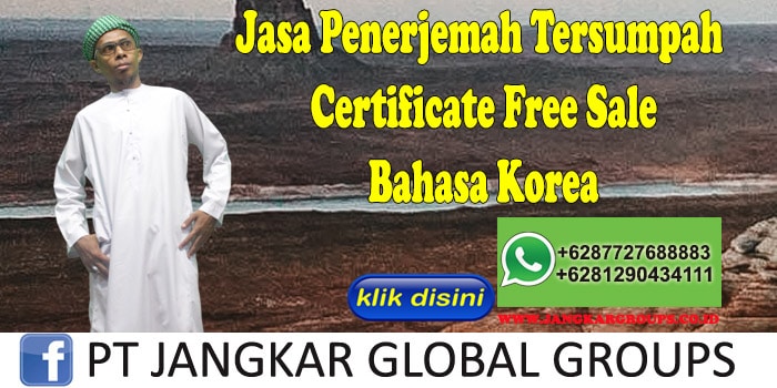Biro Jasa Penerjemah Tersumpah Certificate Free Sale Bahasa Korea