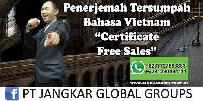 Penerjemah tersumpah bahasa Vietnam certificate free sales