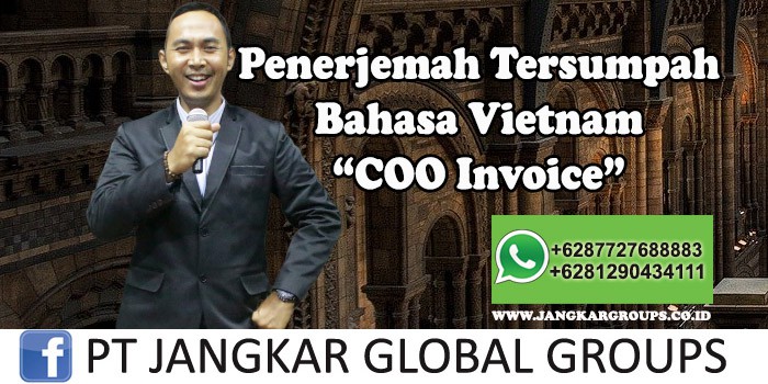 Penerjemah tersumpah bahasa Vietnam coo invoice