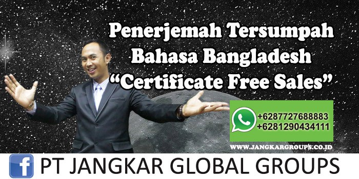 Penerjemah tersumpah bahasa bangladesh certificate free sales