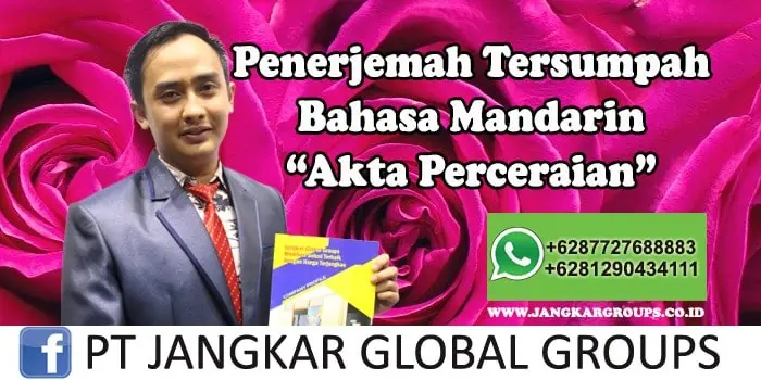 Penerjemah tersumpah bahasa mandarin akta perceraian