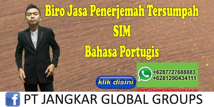 Biro Jasa penerjemah tersumpah SIM Bahasa Portugis