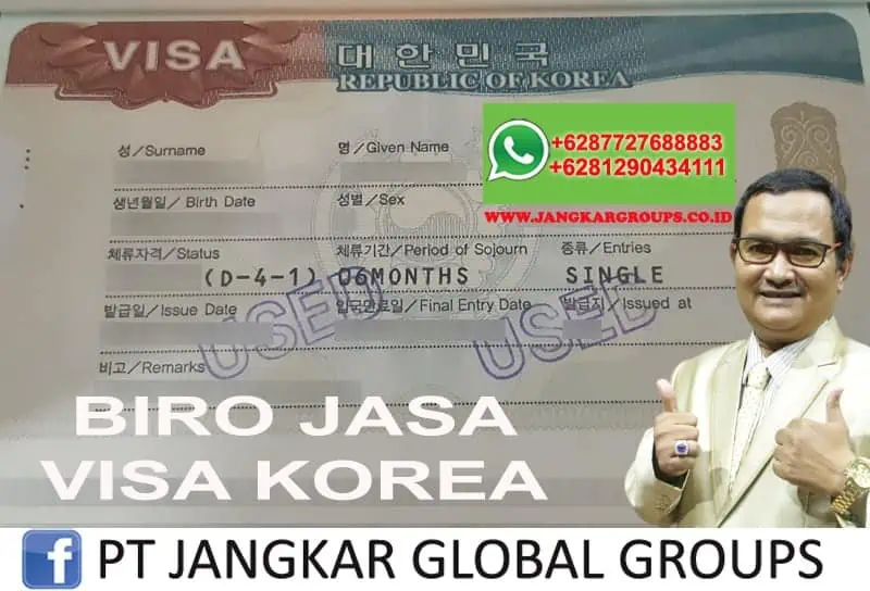 Biro jasa visa korea type D41, Jasa Pembuatan Visa Korea Selatan