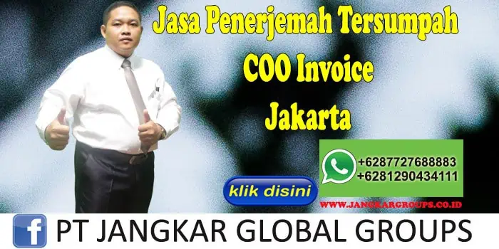 Jasa penerjemah tersumpah COO Invoice jakarta