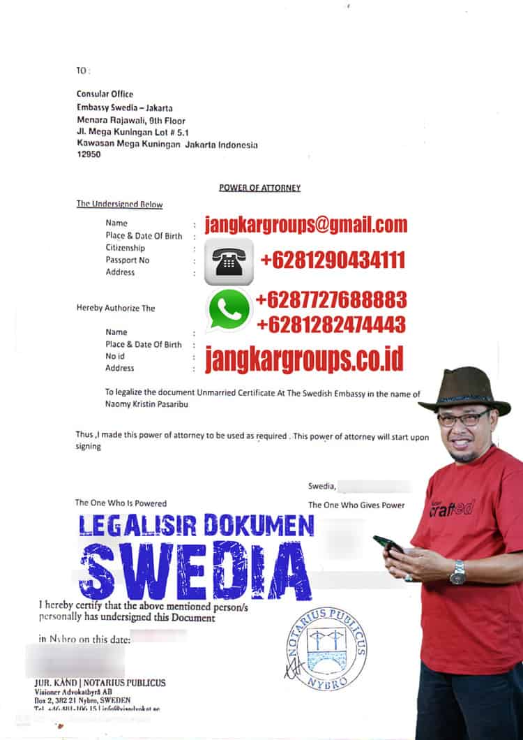 LEGALISIR DOKUMEN SWEDIA