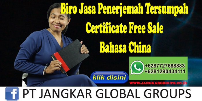 Biro Jasa Penerjemah Tersumpah Certificate Free Sale Bahasa China
