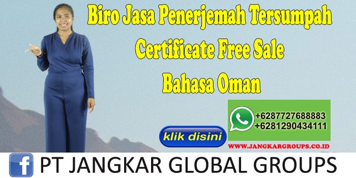 Biro Jasa Penerjemah Tersumpah Certificate Free Sale Bahasa Oman